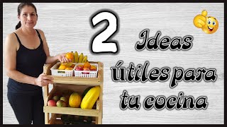 2 IDEAS UTILES PARA LA COCINA 2024  Como hacer FRUTERO con madera Wood crafts for the kitchen 2024 [upl. by Ainecey]