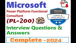 Download PDF of Microsoft PL200 Power Platform Functional Consultant Interview Questions amp Answers [upl. by Rocca]