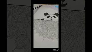 CUTE PANDA SKETCH MADE BY ME mandalaart trending panda viralshort [upl. by Nahgiem490]