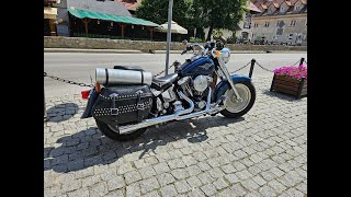 HarleyDavidson FatBoy EVO 99  trip from central Poland to Bieszczady Mountains  Sandomierz [upl. by Kramlich]