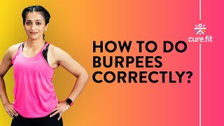 How To Do Burpees Correctly by Cult Fit  Burpees For Beginners Burpees Workout  Cult FitCure Fit [upl. by Ayekat]