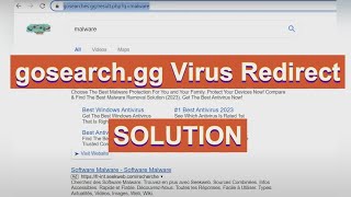 Solve gosearchgg Virus Redirect [upl. by Trevar396]