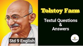 Questions and Answers Tolstoy Farm  Std 9 English  by English Eduspot [upl. by Odrahcir]