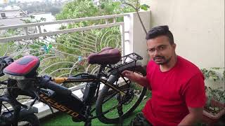 how to install Cycle carrier decathlon carrier review btwin cycle carrier installation [upl. by Trebleda]