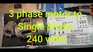 DIY how to Wire a 3 phase motor to single phase 240v the easy way [upl. by Adliwa]