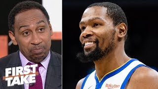 Kevin Durants Achilles injury doesnt concern me one bit  Stephen A  First Take [upl. by Akenal]