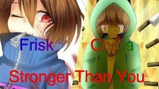 Chara Storyshift Vs Frisk Stronger Than You [upl. by Eichman]