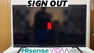 Hisense VIDAA Smart TV How To Log Out Of Netflix  Sign Out Of Netflix [upl. by Nauq983]