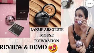 Lakme Absolute Mousse Foundation  Review amp Demo  ROSE FAIR GOLDEN MEDIUM [upl. by Amelus51]