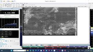 NMG New Orleans Weather Fax satellite image decode Caribbean 4316 kHz USB Shortwave [upl. by Massimiliano]