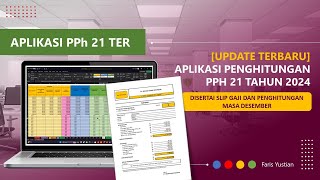 UPDATE  Aplikasi hitung PPh Pasal 21 TER 2024  Include SLIP GAJI DAN HITUNG MASA DESEMBER [upl. by Leavelle463]