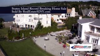 From Above Nicolosi Dr  Staten Islands Highest Priced Home Sale in History  RealEstateSINYcom [upl. by Attirehs856]