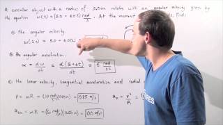 Angular Velocity as a Fuction of Time Example [upl. by Anerol]