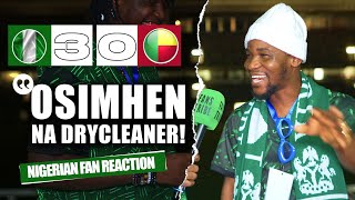 NIGERIA 30 BENIN REPUBLIC  Dani  NIGERIAN FAN REACTION  2025 AFCON Qualifiers HIGHLIGHTS 2324 [upl. by Akemihs739]