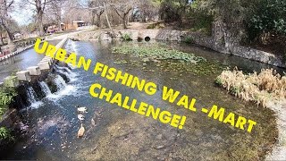 Bank fishing Brackenridge Park  urban fishing in San Antonio Texas WalMart Fishing Challenge [upl. by Nitsrik770]