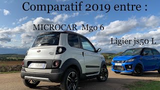 Comparatif Microcar Mgo 6  Ligier js 50 L [upl. by Leigh]