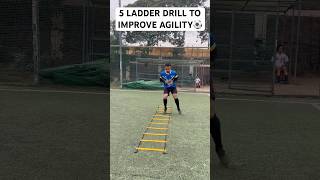 5 LADDER DRILLS TO IMPROVE AGILITY ⚽️❤️football learnfootball agilityladder agility viralshort [upl. by Ahsemac]