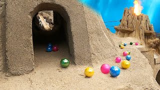 Marble Run 1000 Marbles Sand Volcano Vs Whirlpool ASMR Amakandu V021 [upl. by Poree]