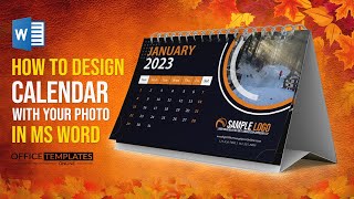 How to Design Calendar in MS Word  Personalized Month Calendar  DIY Tutorial [upl. by Ahsok]