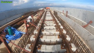 Ballastless Track Work update โครงการรถไฟทางคู่ ช่วงบ้านกลับ โคกกะเทียม [upl. by Boar]