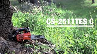 ECHOs CS2511TES C top handle chainsaw with carving bar in action [upl. by Ahsemak366]