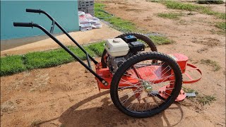 Repurposed 65hp engine LawnmowerScrub cutter [upl. by Melborn948]