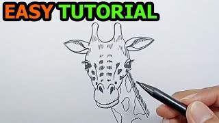 How to draw a giraffe head  Drawing Ideas For Beginners [upl. by Ozzy]