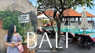 Bali Diaries  kuta seminyak canggu pink tempong gigi susu mad pops gelato beach 🏝️🤍🪼 [upl. by Atiekal335]