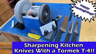 Using my Tormek T4 to Sharpen Kitchen Knives [upl. by Kostival]