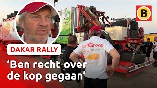 Crash met truck betekent einde Dakar  Dakar Rally [upl. by Oicnanev652]