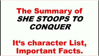 The summary of She Stoops to Conquer [upl. by Einnaj]