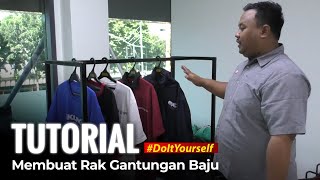 DIY Membuat Rak Gantungan Baju dari Besi dan Kayu Palet [upl. by Tami546]