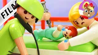 Playmobil Film polski  STRACH PRZED STRZYKAWKĄ  panika Emmy u lekarza dziecięcego  Wróblewscy [upl. by Noland]