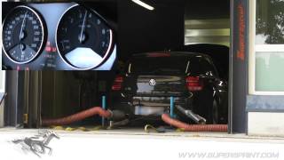 Supersprint full exhaust for M135i dyno testing  28 HP [upl. by Annaujat]