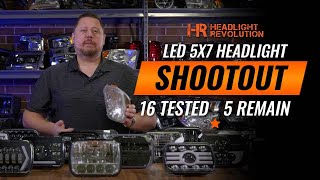 5x7 SEALED BEAM LED HEADLIGHT SHOOTOUT  We Tested 16 Different Headlights And Only 5 Passed [upl. by Garry960]