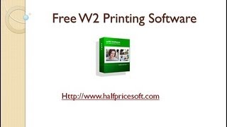 Free W2 Printing Software [upl. by Edlihtam]