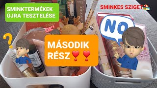 SMINKTERMÉKEK ÚJRATESZTELÉSE AMELYEKET NEM SZERETEK MÁSODIK RÉSZ makeup smink Sminkes kihívás [upl. by Alemap]