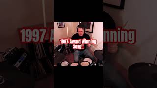 Drumming on a Grammy Winning Song drums music shorts [upl. by Loos]