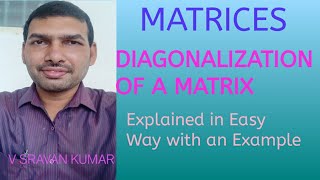 DIAGONOLIZATION OF A MATRIX IN TELUGU [upl. by Tyrrell257]