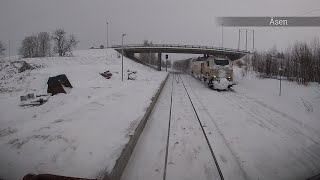 Drivers Eye View TrondheimMosjøen in a winter wonderland Di4 [upl. by Mair125]