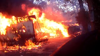 Fully Engulfed Structure Fire Helmet Cam [upl. by Bloch]