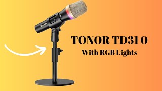 Tonor TD310 USB Dynamic Microphone Unboxing and Demo RGB Lights [upl. by Wyck]