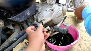 Bajaj Caliber oil filter remove [upl. by Anelaf750]