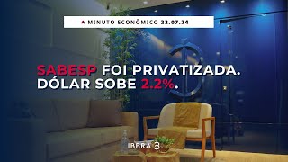 SABESP foi privatizada IBOVESPA registra queda de 1 Minuto econômico [upl. by Ahsiadal411]