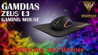 GAMDIAS ZEUS E3 GAMING MOUSE UNBOXING [upl. by Ettesyl]