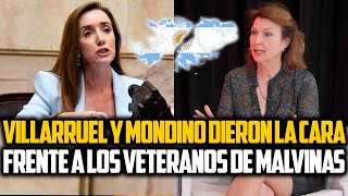 VICTORIA VILLARRUEL Y DIANA MONDINO DIERON LA CARA FRENTE A LOS VETERANOS DE MALVINAS [upl. by Ddahc838]