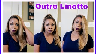 Outre Perfect Hairline Synthetic HD Lace Wig  LINETTE 13x4 lace frontal Detailed Install [upl. by Pastelki]