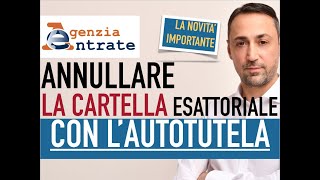 COME ANNULLARE LA CARTELLA esattoriale con LAUTOTUTELA la novità importante [upl. by Llerdnod]