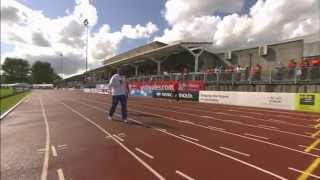 Womens 100m T12  semifinal 1  2014 IPC Athletics European Championships Swansea [upl. by Leupold]