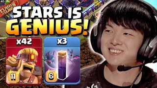 STARS invents Super Barb BAT attack in 1 MILLION World Championship Clash of Clans [upl. by Llenra]